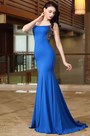 Blue Straps Long Homecoming Prom Mermaid Dress