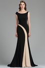 Elegant Black and Champagne Mermaid Occasion Dress