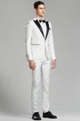 White&Black Custom Men Suits Party Tuxedo