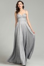 Robe de Soirée Bretelles Fines Charmant Gris