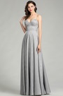 Robe de Soirée Bretelles Fines Charmant Gris