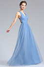 Tulle Bleu Robe de Demoiselle d'honneur Bal