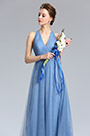Tulle Bleu Robe de Demoiselle d'honneur Bal