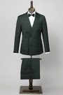 Dark Green Pattern Custom  Men Suits Tuxedo