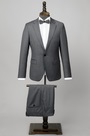 Maßgeschneiderte  Grau Herren Anzüge Business Anzug