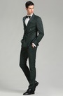 Dark Green Pattern Custom  Men Suits Tuxedo