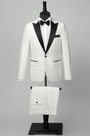 White&Black Custom Men Suits Party Tuxedo