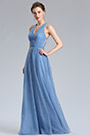 Tulle Bleu Robe de Demoiselle d'honneur Bal