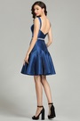 Cute Blue Backless Cocktail and Party Dress