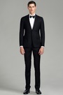 Maßanfertigung Schwarz Geschäftanzug Männer Anzug