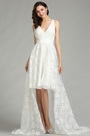 White Lace Designer Beach Wedding Dress