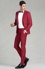 Burgundy Custom  Men Suits Tuxedo