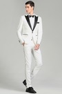 White&Black Custom Men Suits Party Tuxedo