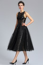 Sexy Black Sequins Cocktail Party Dress