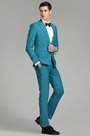 Costume Homme sur Mesure Turquoise Queue-de-morue