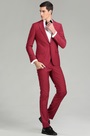 Burgundy Custom  Men Suits Tuxedo