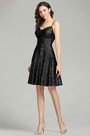 Sequins Short Black Cocktail Evening Dress
