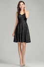 Sequins Short Black Cocktail Evening Dress