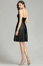Sequins Short Black Cocktail Evening Dress