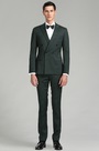 Dark Green Pattern Custom  Men Suits Tuxedo