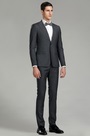 maßgeschneiderte Dunkelgrau Herr Business Anzug