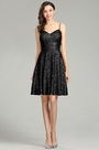 Sequins Short Black Cocktail Evening Dress