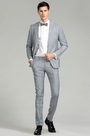 Gris Claire Costume sur Mesure pour Hommes