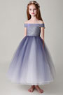 Off Shoulder Children Wedding Flower Girl Dress