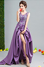 Sexy Purple V-Cut Long Party Formal Dress