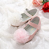 NEW Children Girl Closed Toe Leather Flower Shoes