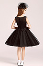 Short Black Princess Party Stage Flowergirl Dress