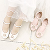 Girl's Round Toe Princess Leather Flat Flower Girl Shoes