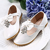 Girl's Round Toe Princess Leather Flat Flower Girl Shoes