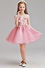 Mignon Robe de Fille Courte Rose Princesse