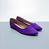 Women Suede Toe Closed Pointed Flat Shoes