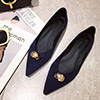 Women Daily Suede Toe Closed Pointed Flat Shoes