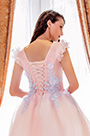 Robe de Cocktail Courte Belle Princesse Rose