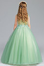Robe Pour Fille Longue Verte Claire En Tulle