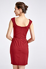 Burgundy Embroidery Short Cocktail Dress
