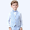 Light Blue Boys Suit Double-breasted Tuxedo