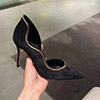 Women Sexy Suede Toe Closed Pointed High Heels Shoes