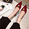 Women Daily Suede Toe Closed Pointed Flat Shoes