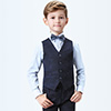 Dark Blue Boys Suits Children Wedding Tuxedo