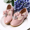 Girl's Round Toe Princess Leather Flat Flower Girl Shoes