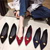 Women Daily Suede Toe Closed Pointed Flat Shoes