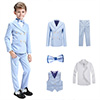 Light Blue Boys Suit Double-breasted Tuxedo