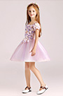 Cute Little Girl Flower Dress With Short Skirt