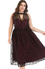 Simple Plus Size Lace Sleeveless Evening Dress Party Dress