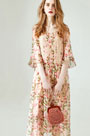Fashion Silk Printed Long Holiday Dress Day Wear
