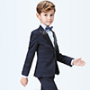 Dark Blue Boys Suits Children Wedding Tuxedo